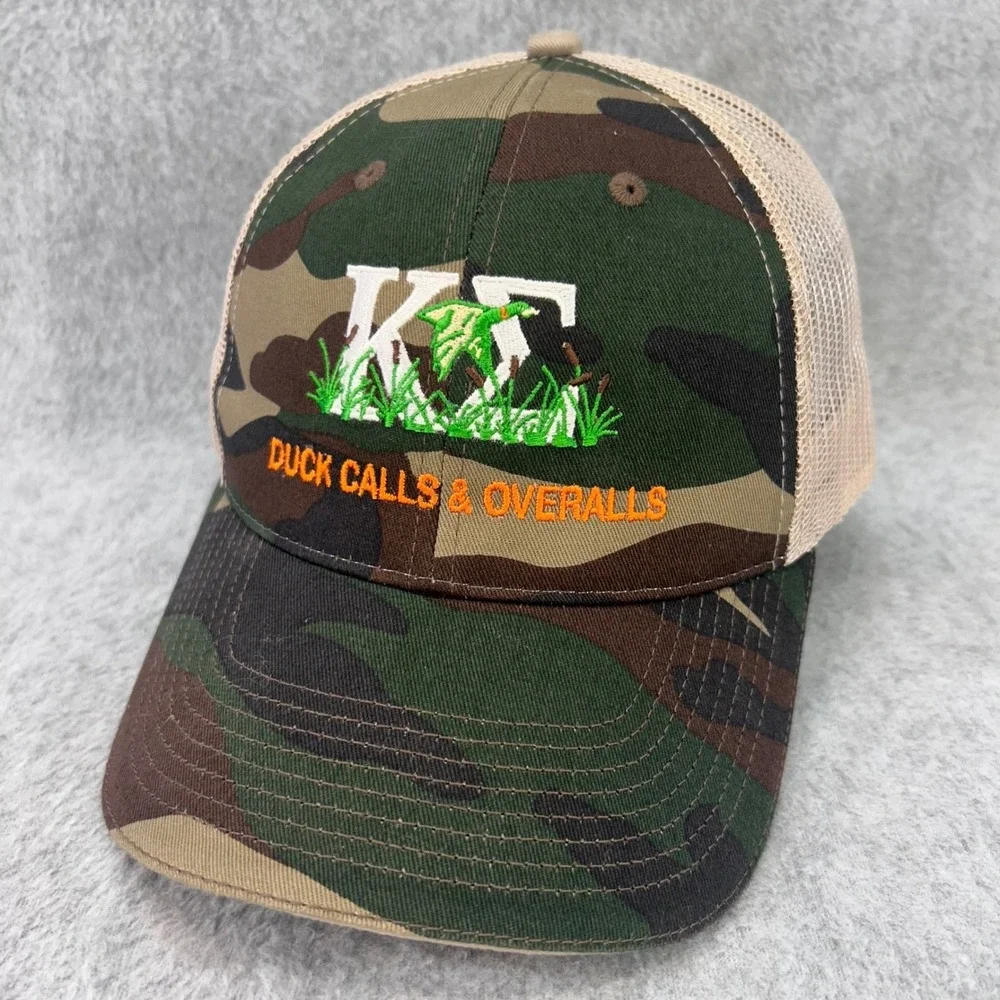Duck Calls & Overalls Mens Camo Unbranded Trucker Hat Embroidered Mallard OSFM